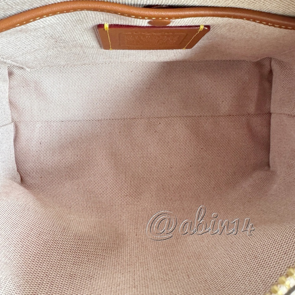 Exclusive Coach Rogue 25 Leather Top Handle Satchel Handbag in Color Taupe - Picture 8 of 16